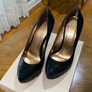 BCBG Black Snake Pumps